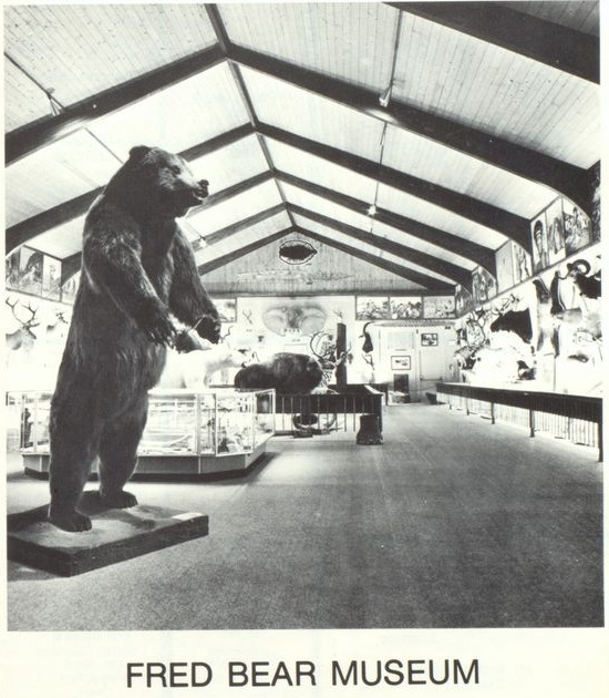 Fred Bear Museum  and Bear Mountain - Grayling High Yearbook Ad (newer photo)